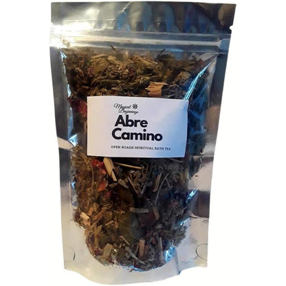 Magical Beginnings Abre Camino Open Roads herbal bath tea front packaging