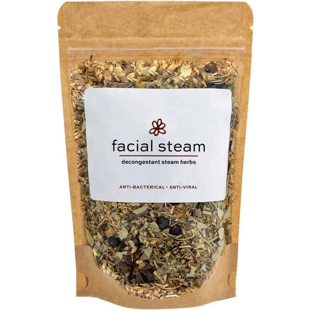 Wildflower Wellness decongesting botanical bath and facial steam front view kraft bag