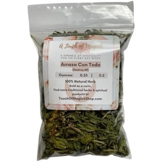 Handmade Arraza Con Todo Destroy All spiritual herb mix front view