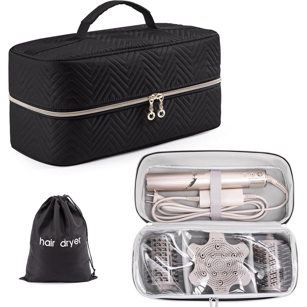 Elcupa hair tools travel case black front view