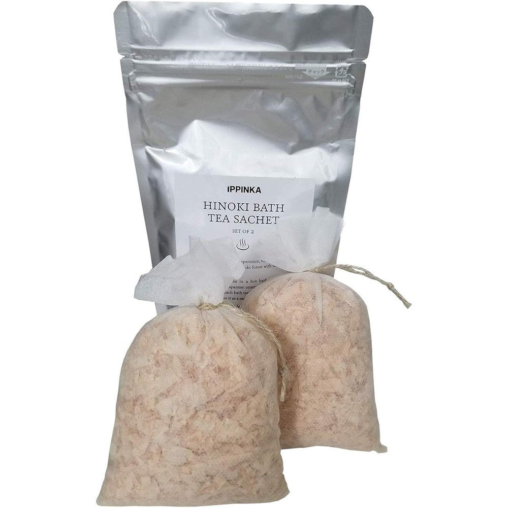 Ippinka Hinoki bath tea sachet front view package