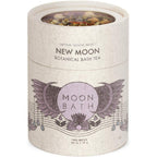 Moon Bath New Moon Botanical Bath Tea front view cylindrical packaging