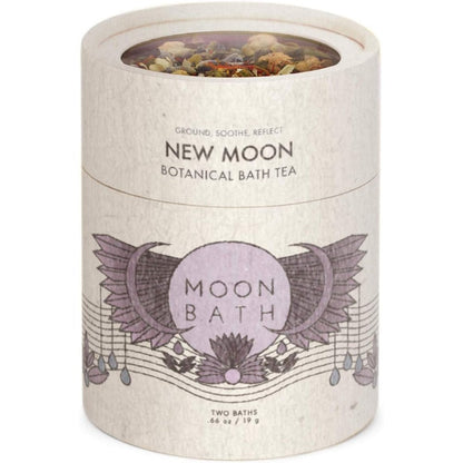Moon Bath New Moon Botanical Bath Tea jar front view