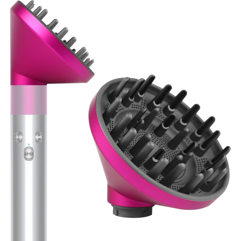 Dxyue upgraded diffuser attachment for Dyson Airwrap fuchsia front view