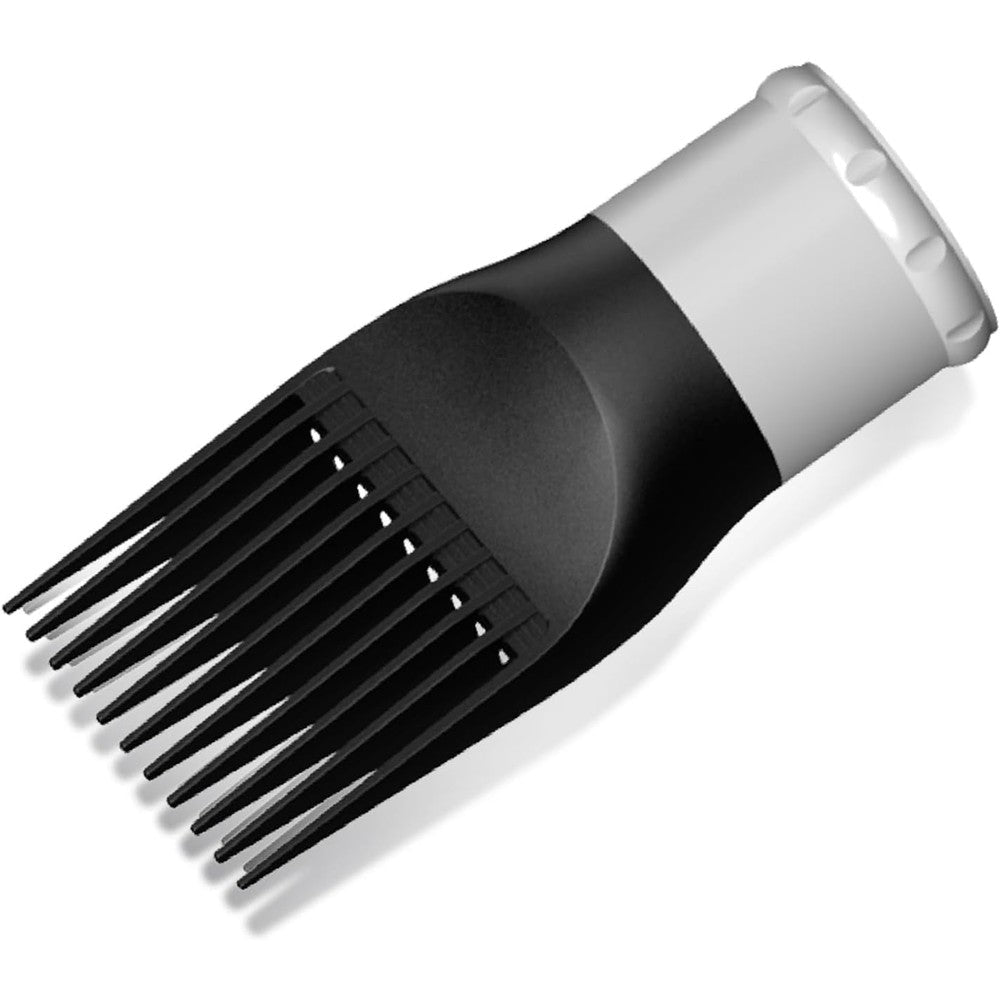 Lura blow dryer comb attachment front view on dryer