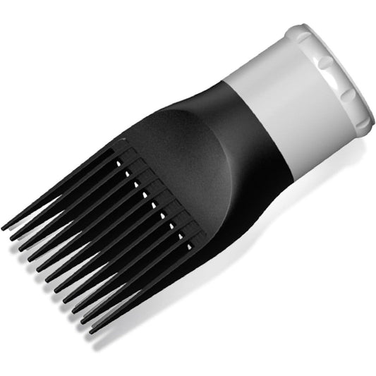 Lura blow dryer comb attachment front view on dryer