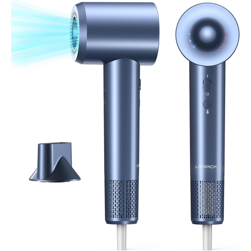 Lampick professional high speed ionic hair dryer front view showing sleek modern design
