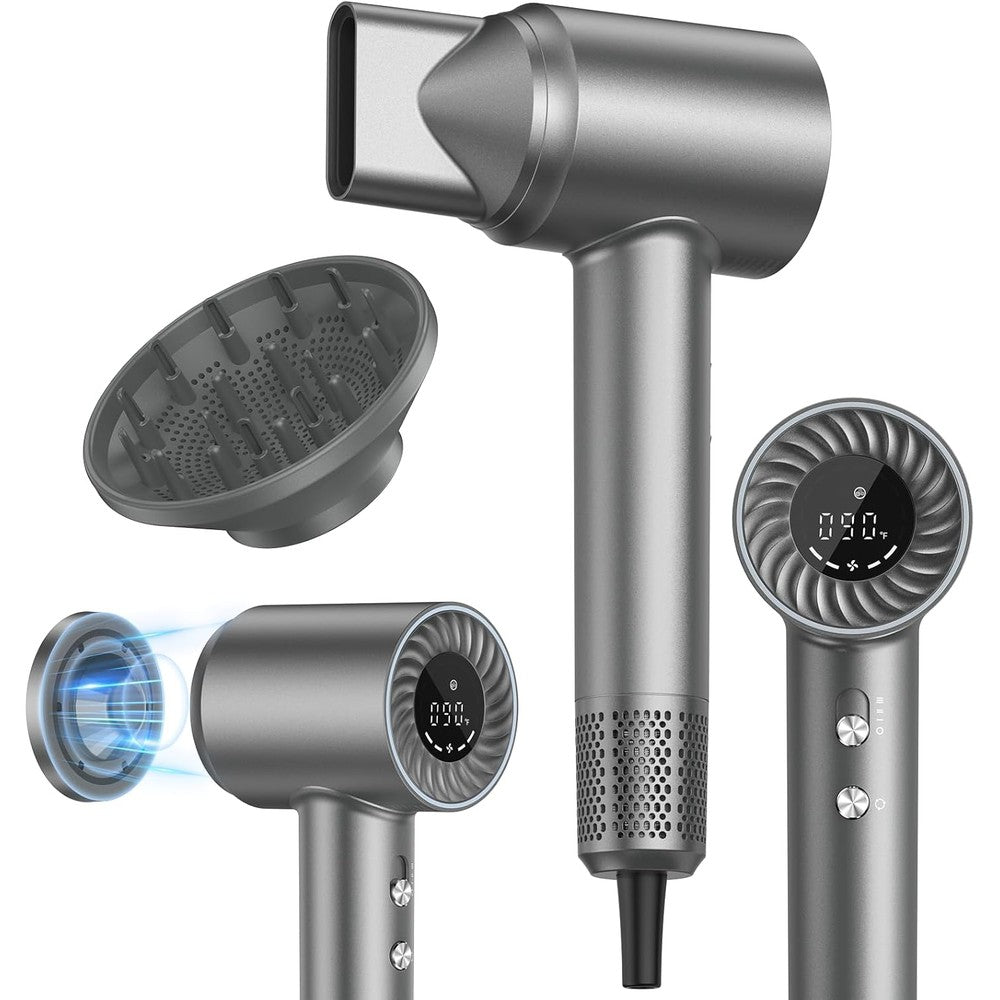 Lpstea high speed hair dryer front view with magnetic nozzle