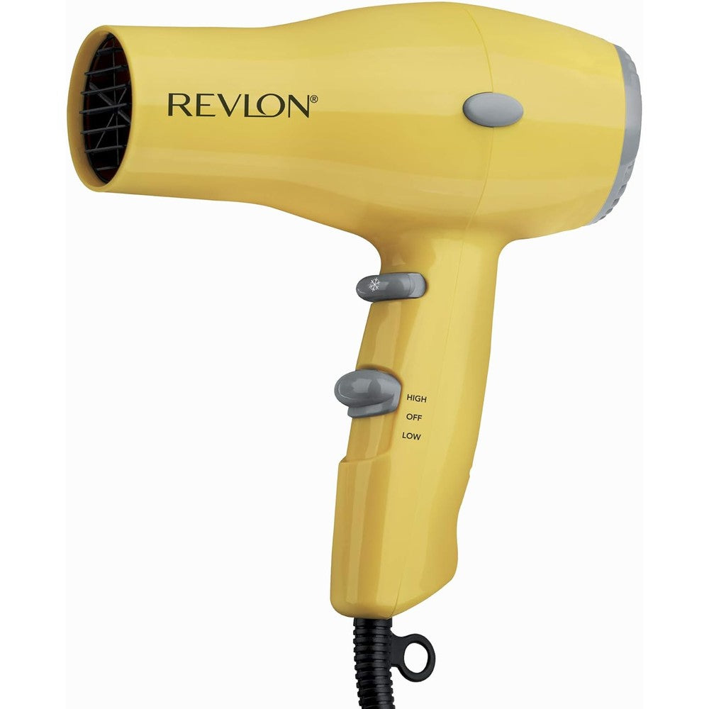 Revlon compact hair dryer 1875W yellow front view