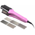 JINDIN 4 in 1 hair crimper and straightener flat iron front view showing interchangeable plates