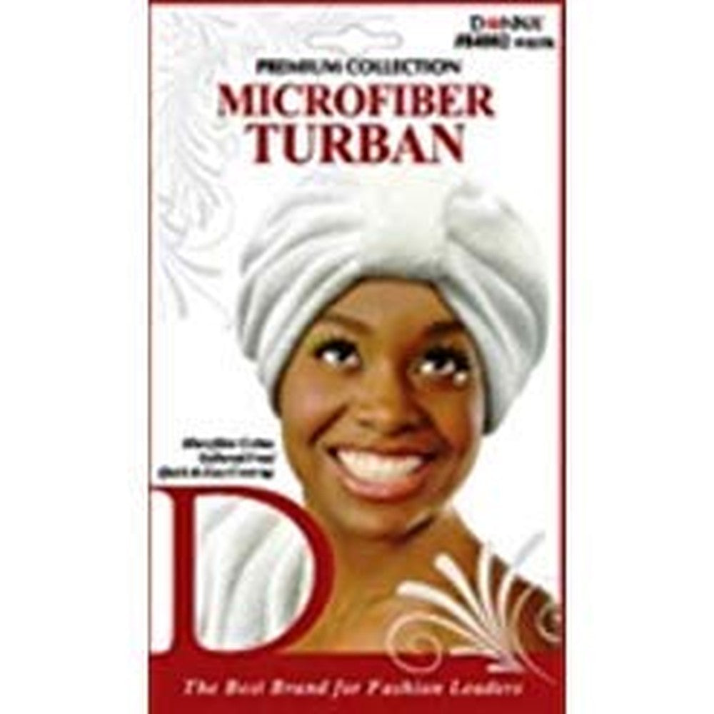 Donna Collection Microfiber Turban White front view premium hair drying wrap