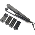 Sm liters beauty hair crimper front view showcasing interchangeable plates
