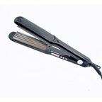 Wangmeili professional ceramic hair crimper front view showing 1.5-inch tourmaline plates for hair volumizing.