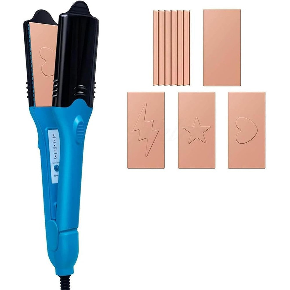 Sm liters beauty Pro Hair Crimper and 3D Hair Stamper front view showcasing the modern ceramic styling iron shell.