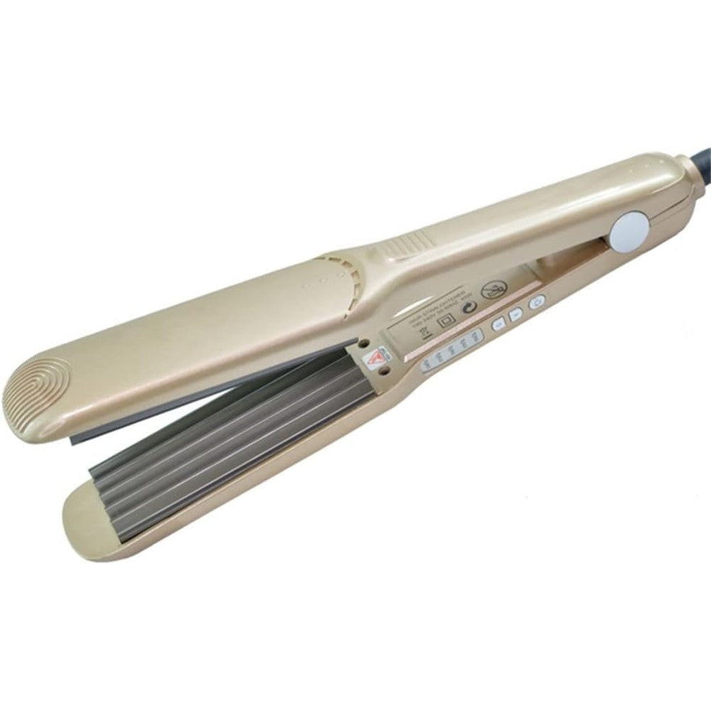 YONAIL professional hair crimper front view showcasing the gold titanium plates.