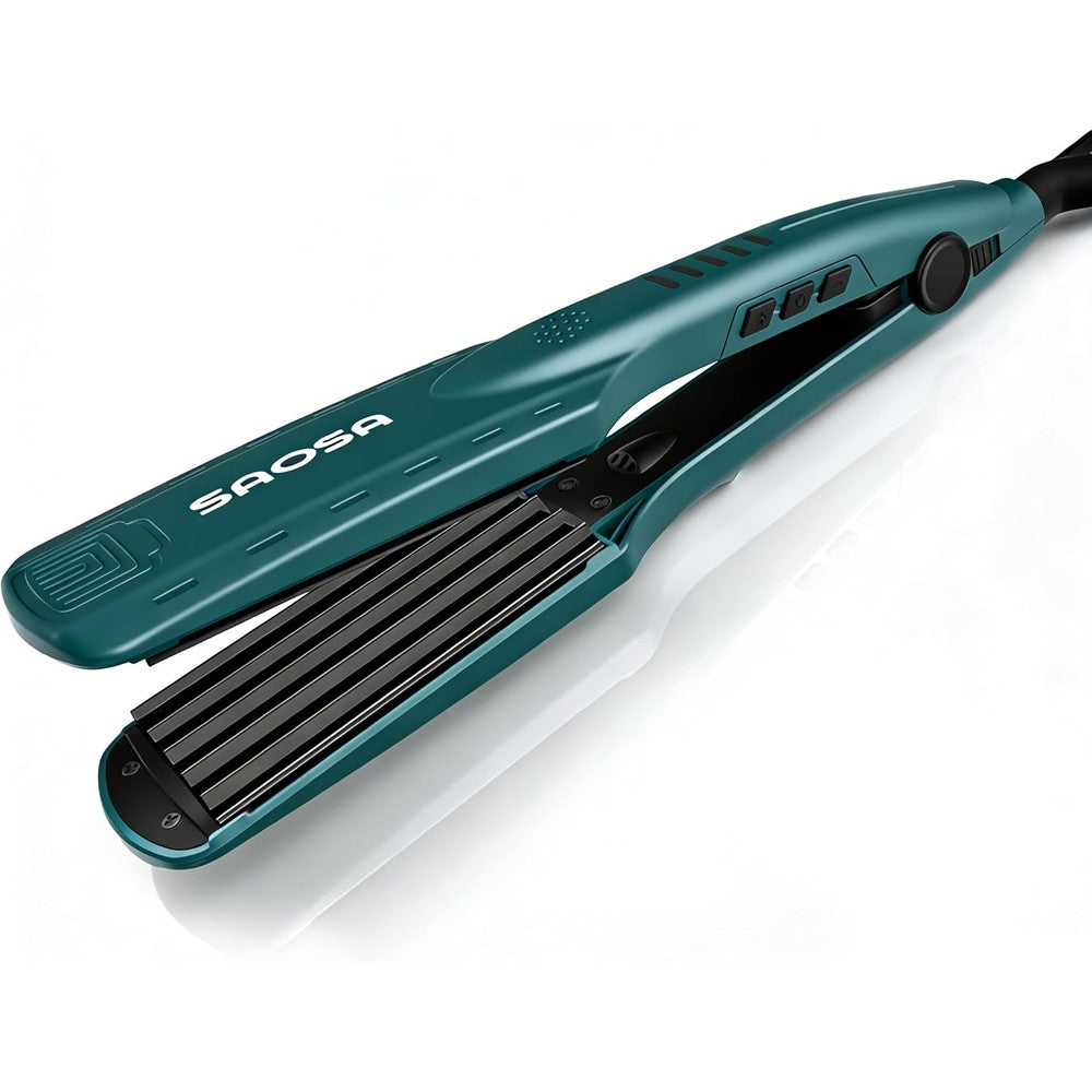 SAOSA hair crimper turquoise front view professional styling tool