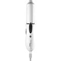 Conair Travel Smart mini ceramic curling iron white front view for travel hairstyling
