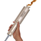 TYMO CurlPro Plus automatic rotating curling iron front view showing gold ceramic barrel
