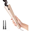 Babonir automatic rotating curling iron in champagne color front view