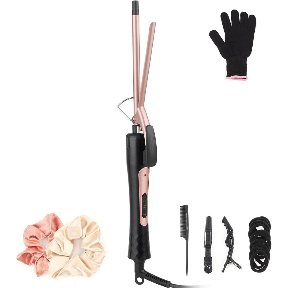 Jaeton 9mm thin ceramic curling iron front view