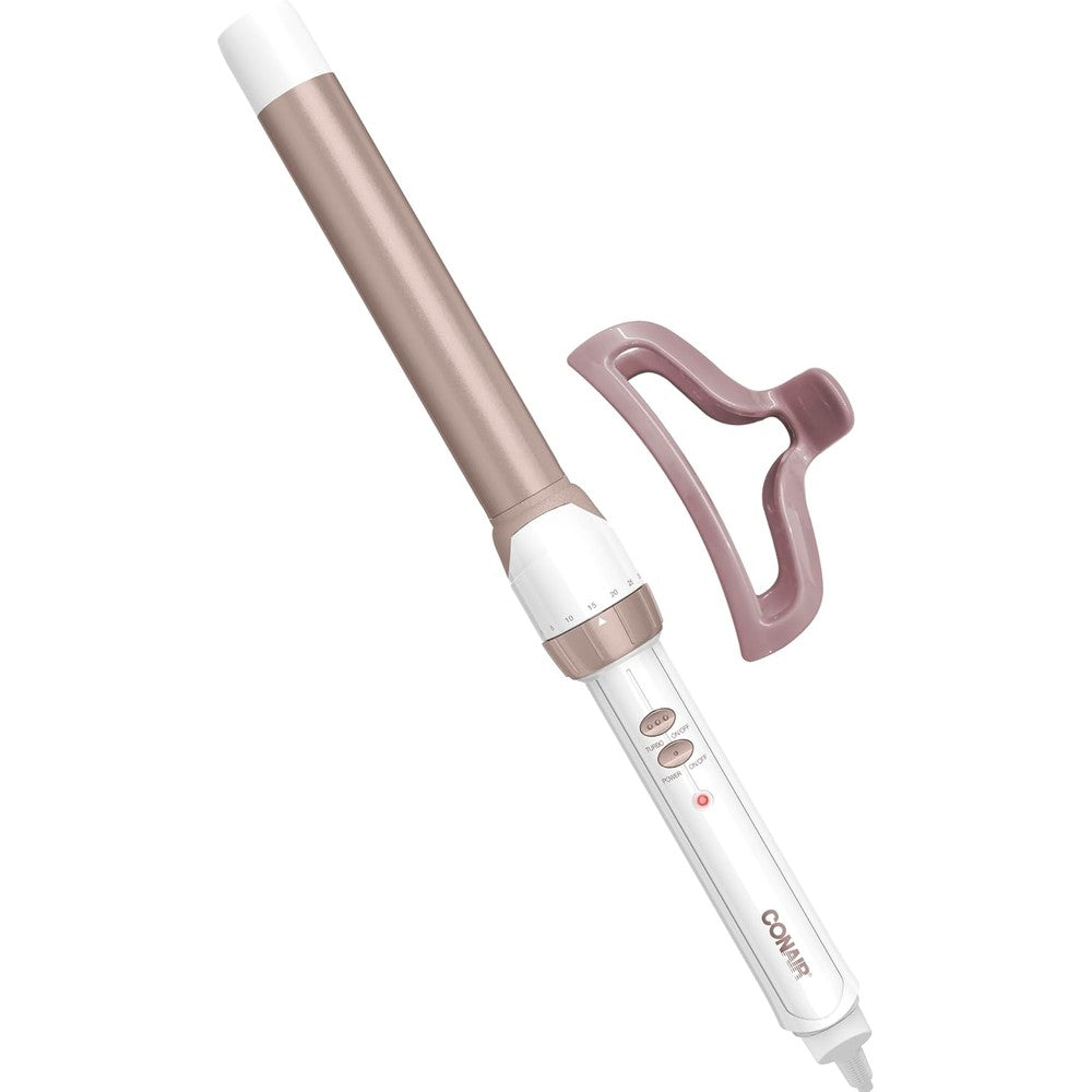 Conair Double Ceramic 1 Inch Curling Wand With Bonus Claw Clip For Flawless Beach Waves And Professional Styling - Image 1
