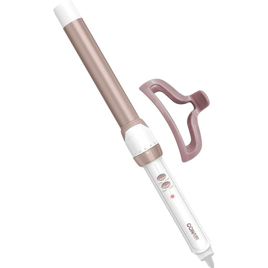 Conair Double Ceramic 1 Inch Curling Wand With Bonus Claw Clip For Flawless Beach Waves And Professional Styling - Image 1