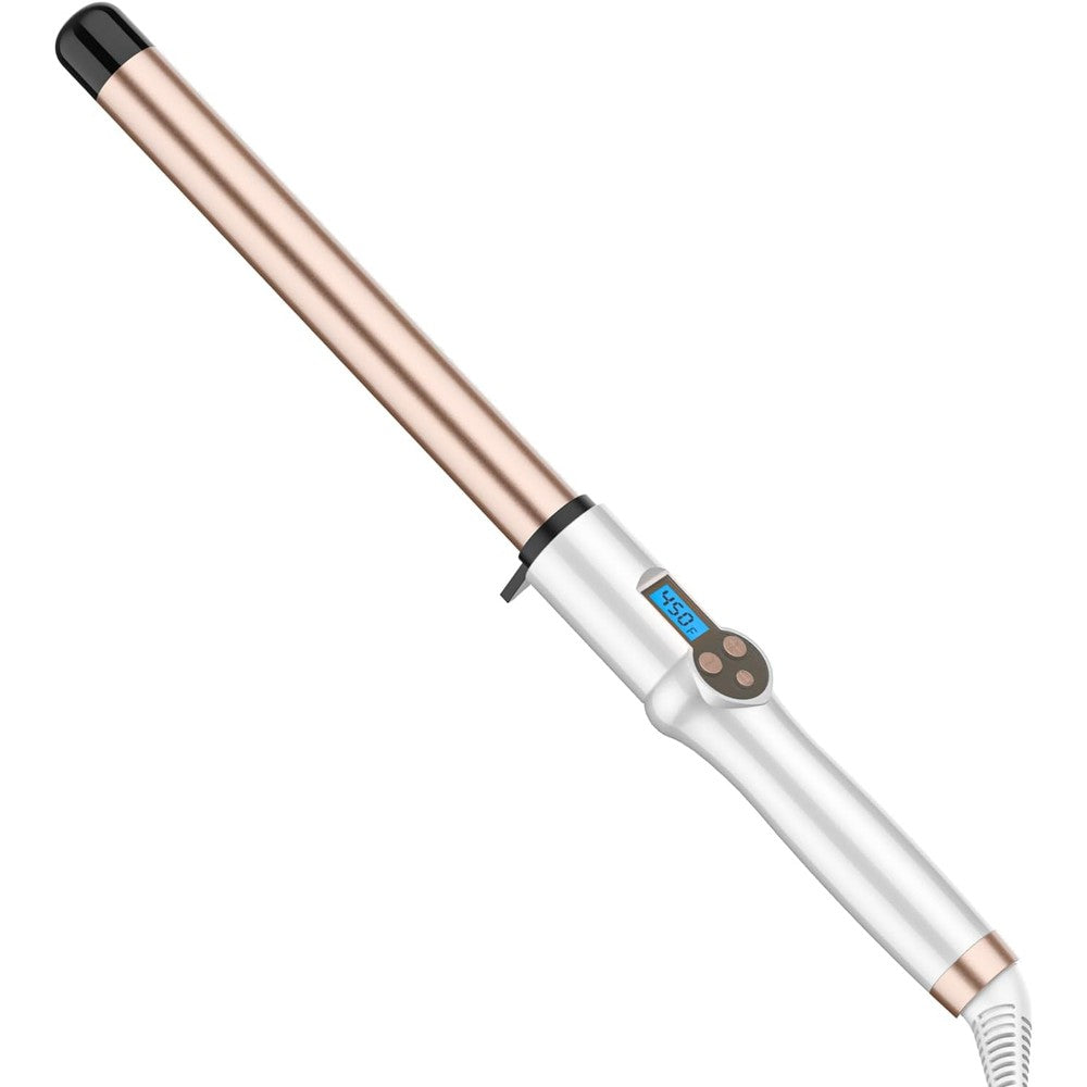 Hoson 1 inch extra long barrel curling wand front view for professional styling
