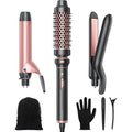 Wavytalk 3-in-1 Curling Wand Set with interchangeable attachments front view