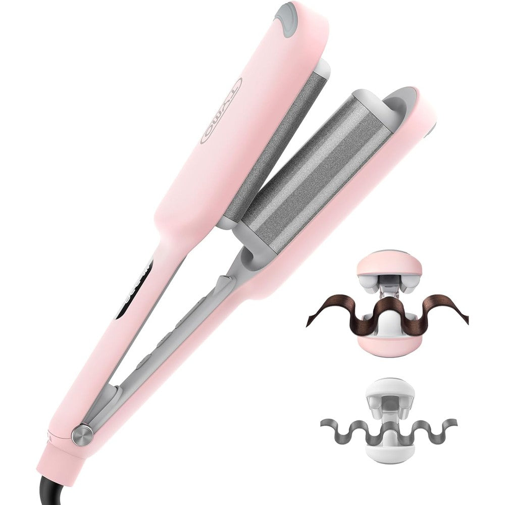Tymo Rovy beach waves curling iron front view pink