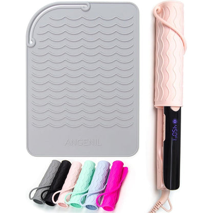 Angenil silicone heat resistant mat for hair tools front view