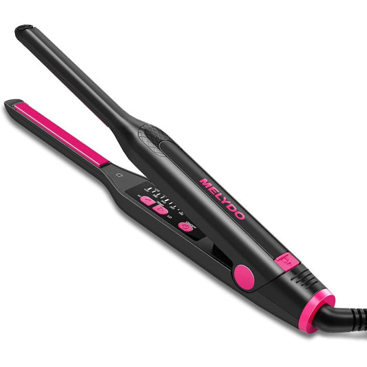 Melydo 3/10 inch pencil flat iron front view for short hair