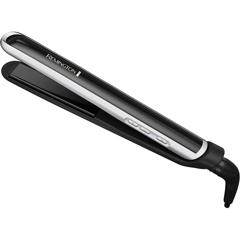 Remington Pearl Pro Ceramic Flat Iron front view showing 1 inch plates