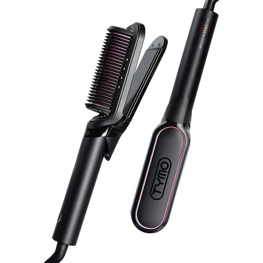 Tymo Flipro 2-in-1 hair straightener and brush front view