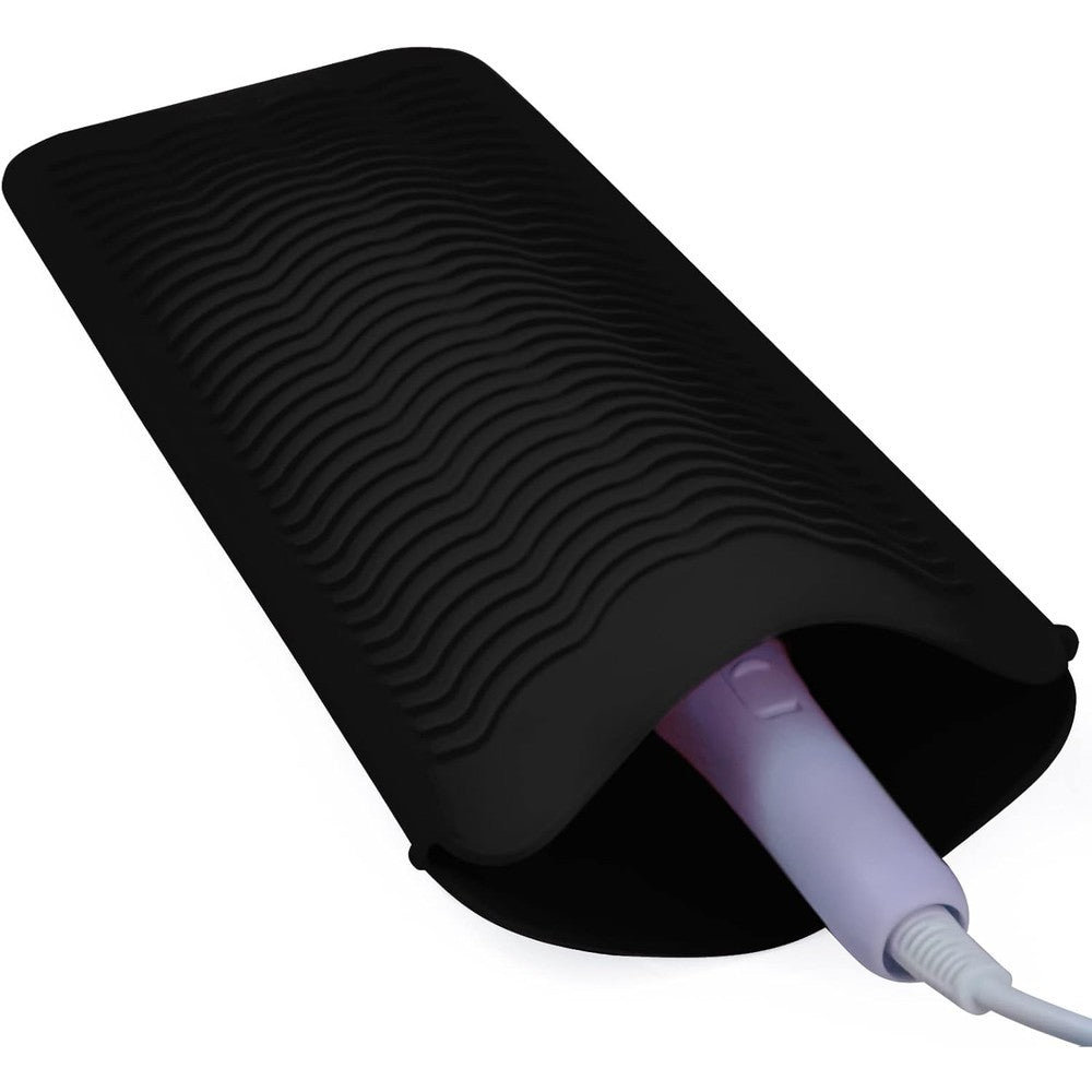 Fouews heat resistant silicone mat pouch front view black