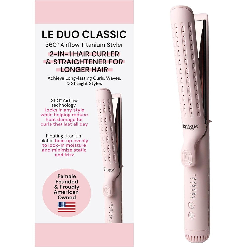 L'Ange Hair Le Duo Grande 360 Airflow Styler front view in blush