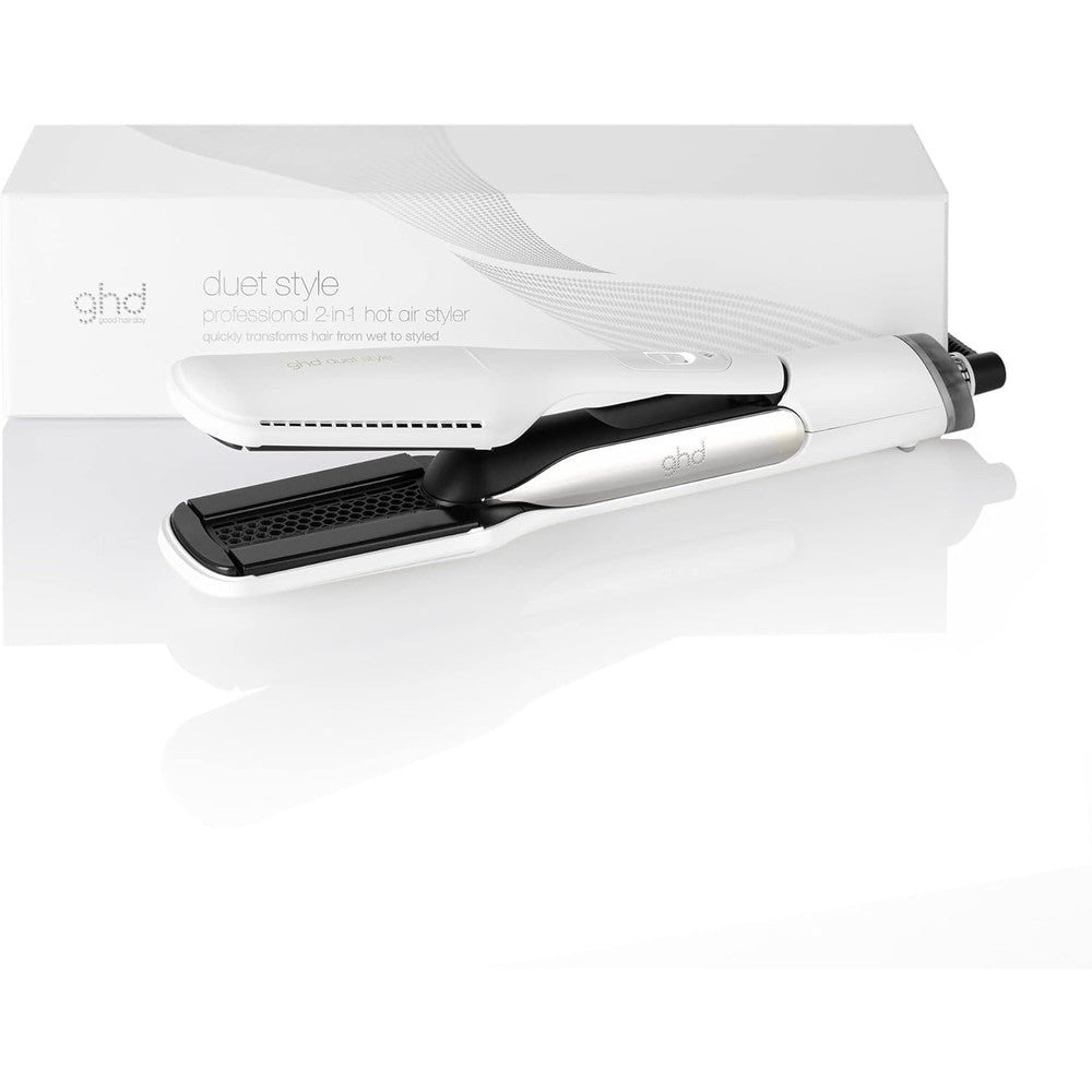 Ghd Duet Style two-in-one hot air styler white front view
