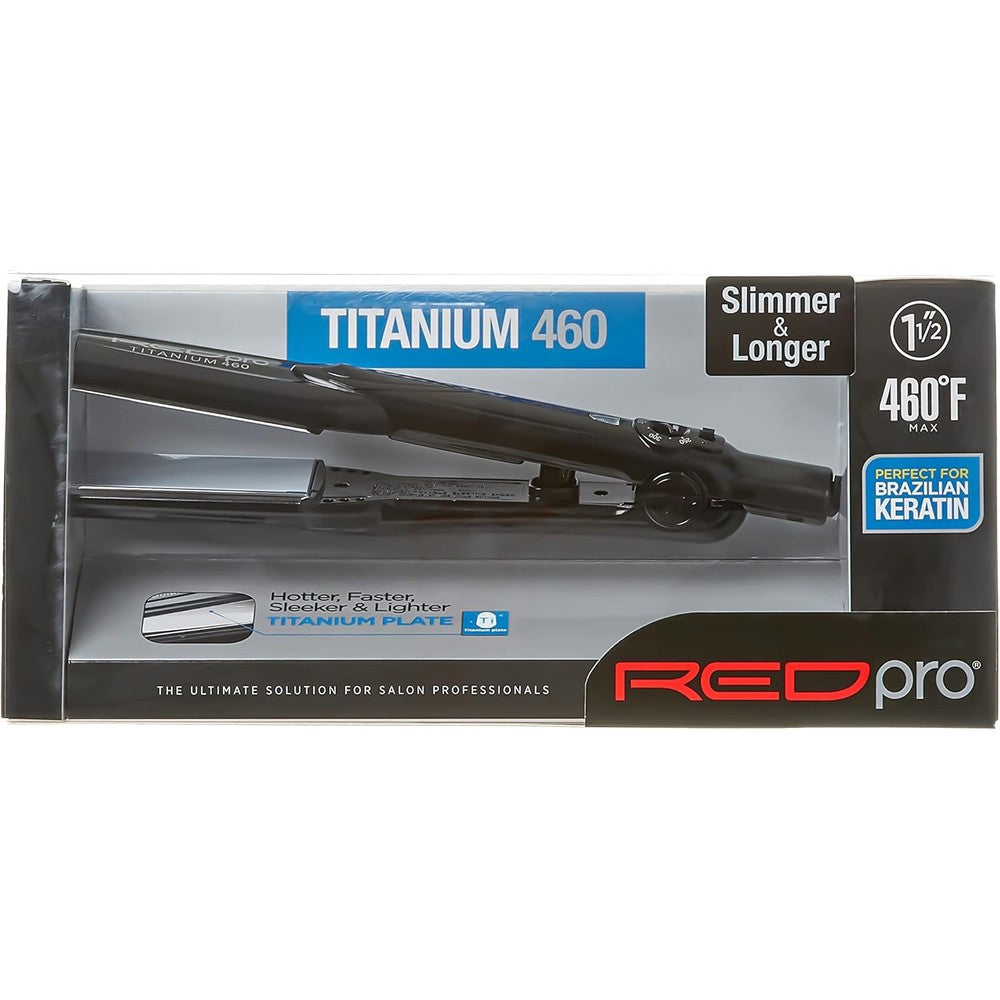 RED Pro Titanium 460 Styler Flat iron front view showing professional titanium styling plates