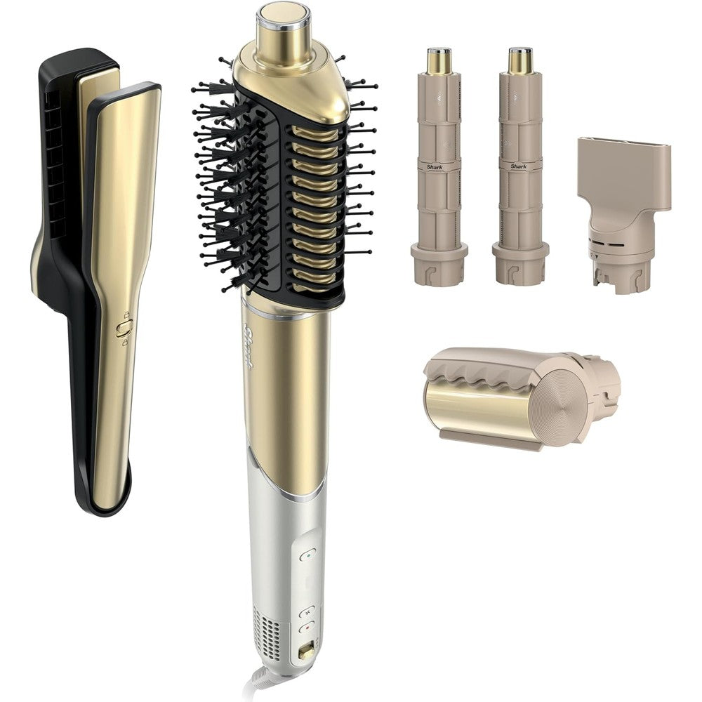 Shark Glam Ceramic Air Styling and Drying System front view in gold finish