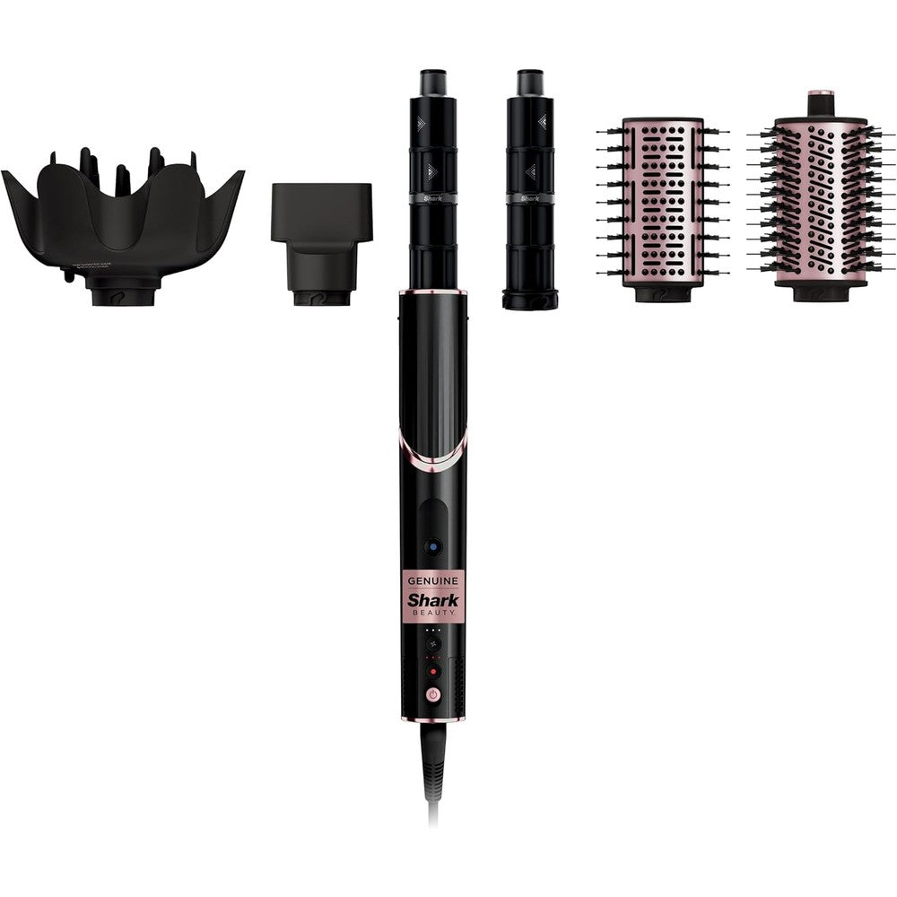 Shark FlexStyle Hair Styling System HD440BK premium front view showing the sleek black finish