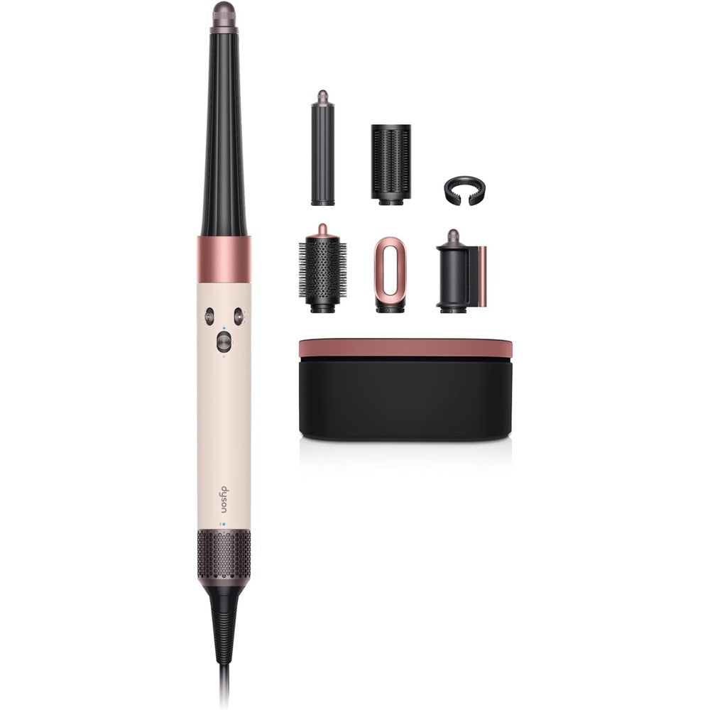 Dyson Airwrap id Multi-Styler front view in Ceramic Pink and Rose Gold premium hair styler.