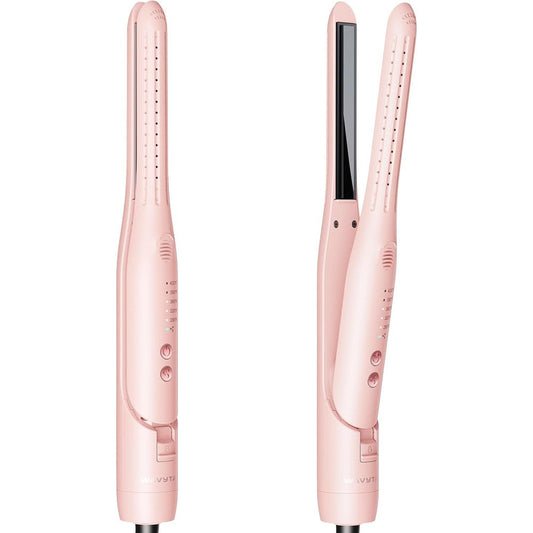 Wavytalk Cool Curl Pencil Pink front view showing the ultra slim ceramic barrel