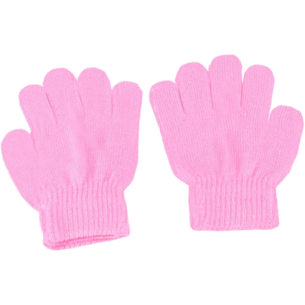 TOVINANNA five finger hair drying gloves front view pink microfiber material