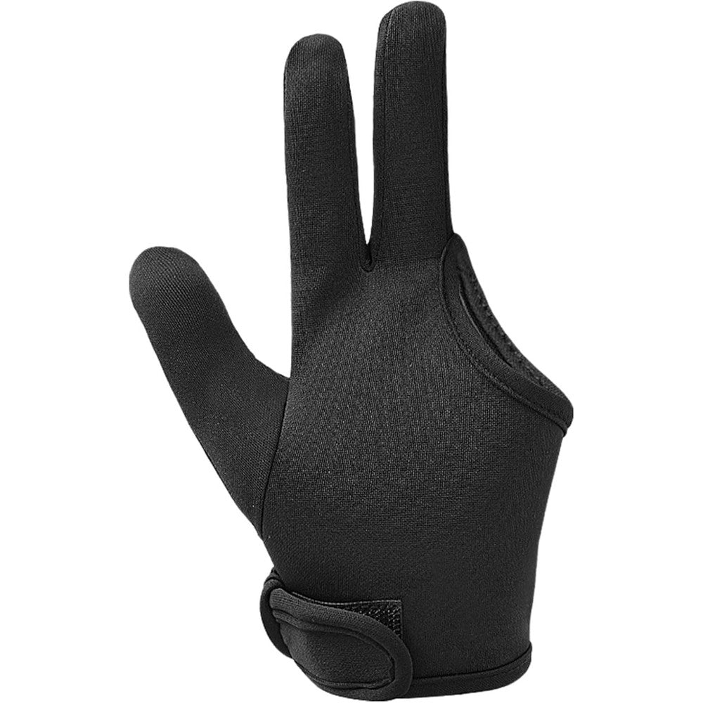 Generic heat protectant gloves front view showing black three finger design