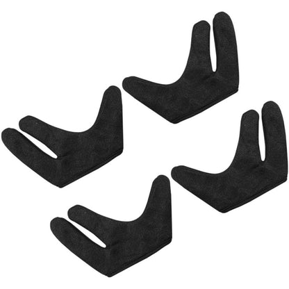 SOIMISS heat insulated hairdressing gloves front view showcasing black three-finger thermal protection design.