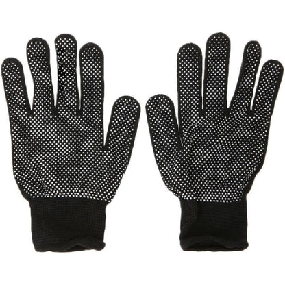 AFT90 heat resistant protective glove hair styling front view showing black cotton material.