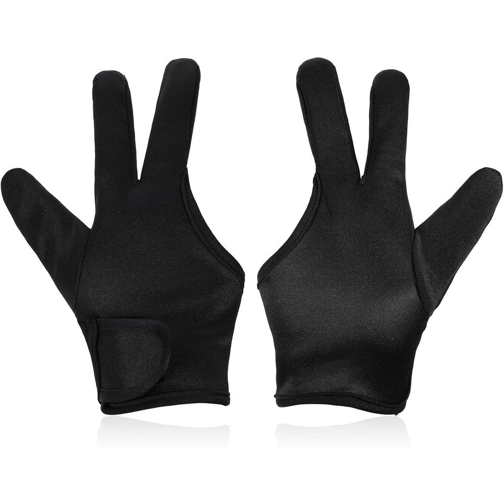ElevateTech heat resistant hair styling gloves front view showing three finger mitten design.