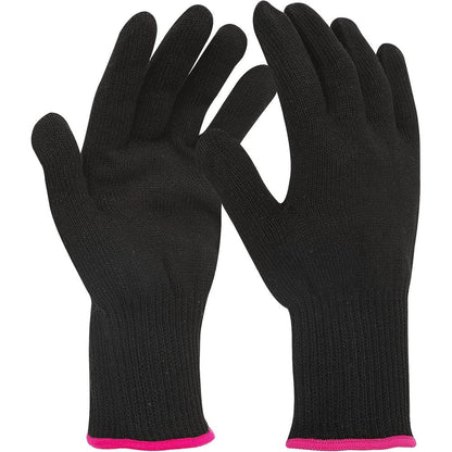 WLLHYF professional heat resistant glove front view showing black cotton styling hand protection.