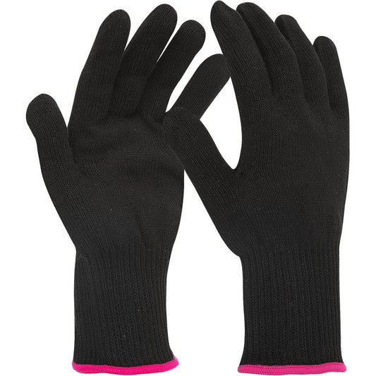 WLLHYF professional heat resistant glove front view showing black cotton styling hand protection.