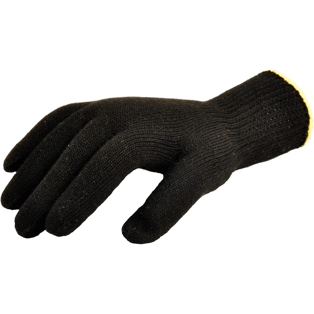 G And F Products 1916 heat resistant beauty glove front view displaying the premium black knit fabric.