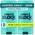 SweatBlock clinical strength deodorant antiperspirant front view packaging